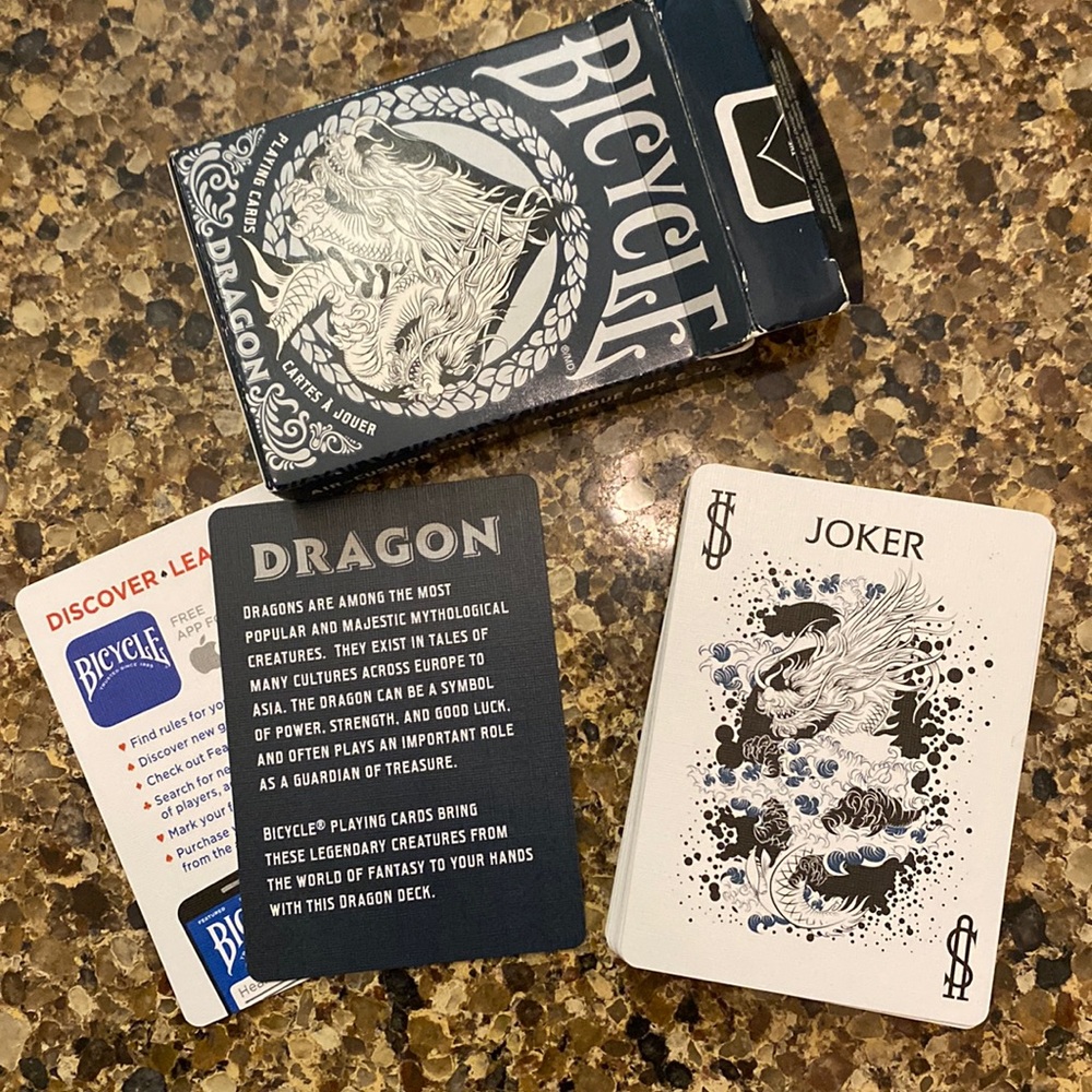 5/$25 Bicycle playing cards: dragon